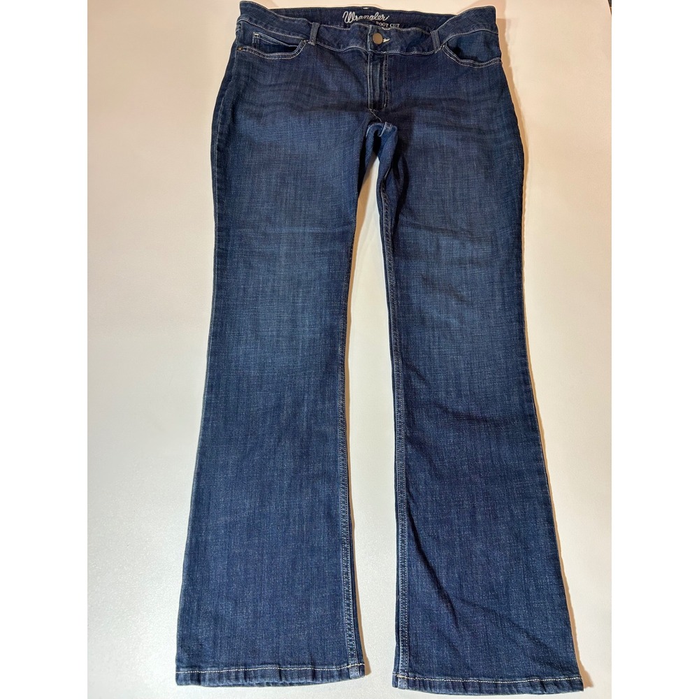 Wrangler Boot Cut Women's 19 x 34 Blue Denim Stretch Jeans 1009MWZDO